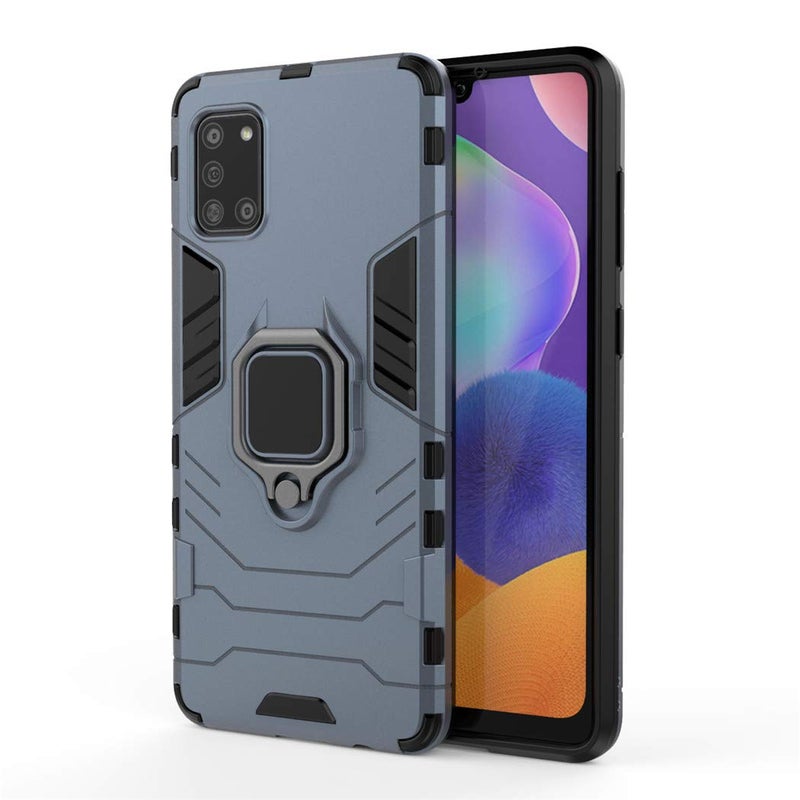 MaiJin LuluMain Compatible with Galaxy A31 Case, Metal Ring Grip Kickstand Bumper (Works with Magnetic Car Mount) Dual Layer Rugged Cover for Samsung Galaxy A31 (Black) - Image 4